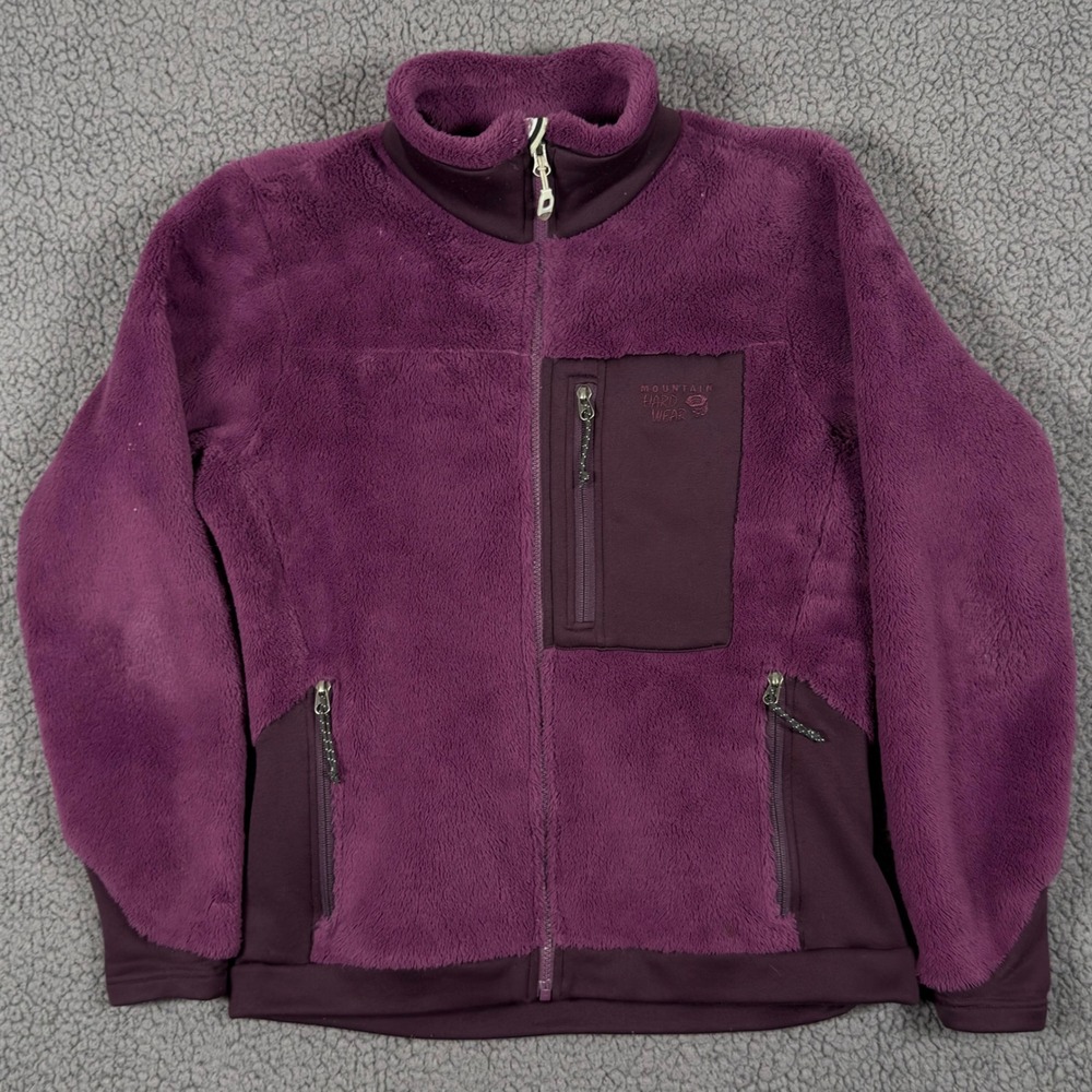 Vintage Mountain Hardwear Monkey Fleece Jacket Womens M Purple Polartec Thermal